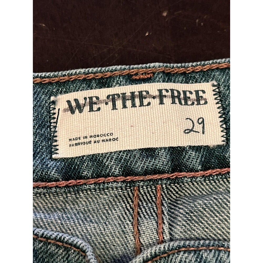 We The Free Shorts Womens 29 Blue Boomerang High Rise Cutoff Frayed Hem Denim - Picture 8 of 11